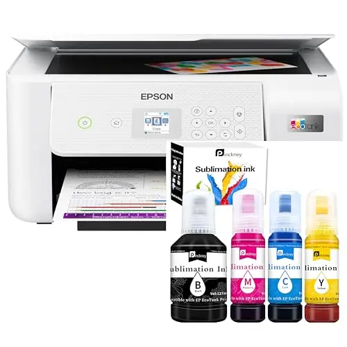 Pinckney white all-in-one super-tank printer with scanner