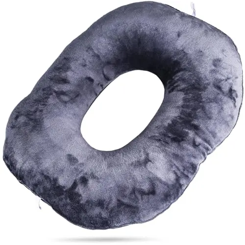 QIUCHA grey round memory foam pillow cushion with breathable mesh cover