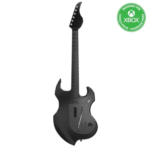 PDP RIFFMASTER officially licensed black wireless guitar controller for Xbox and PC