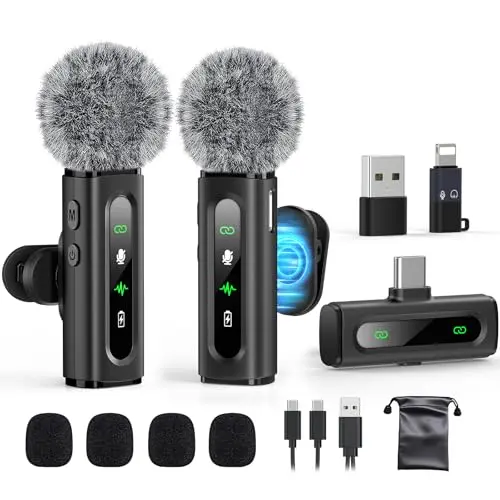 GoorDik USB-C wireless lavalier microphone with rotatable clip