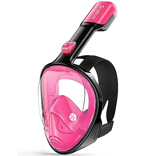Greatever G1 full face snorkel mask in black with a foldable design