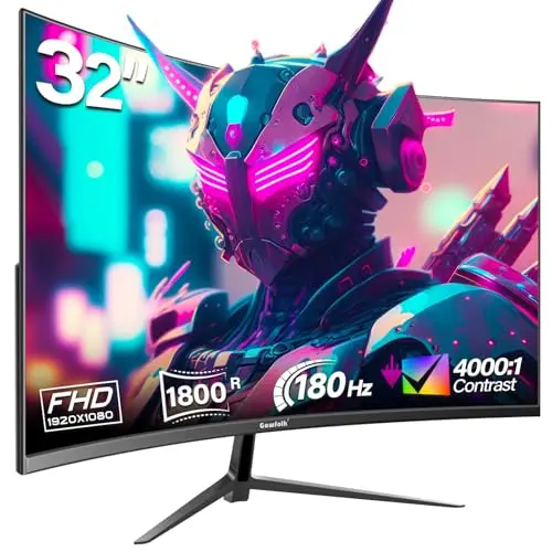 Gawfolk 32-inch curved gaming monitor with high refresh rate