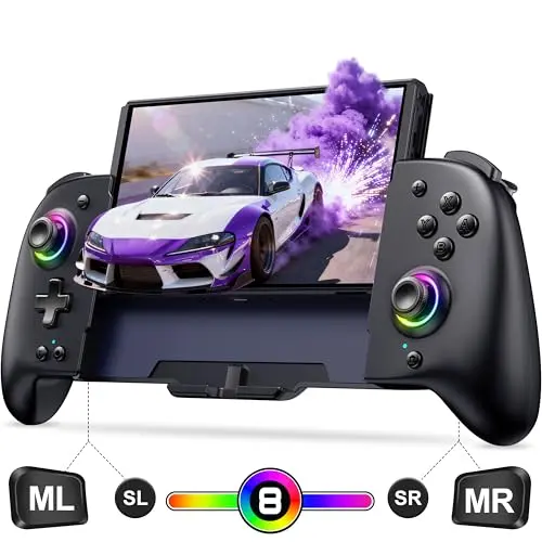 Spican One-Piece Joypad Controller attached to a Nintendo Switch