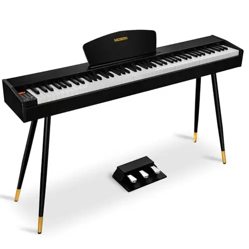 MOSEN MDP-88BK digital piano with modern wooden stand