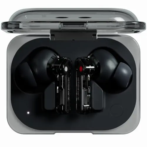 Nothing Ear (a) wireless earbuds with hybrid noise cancelling in black