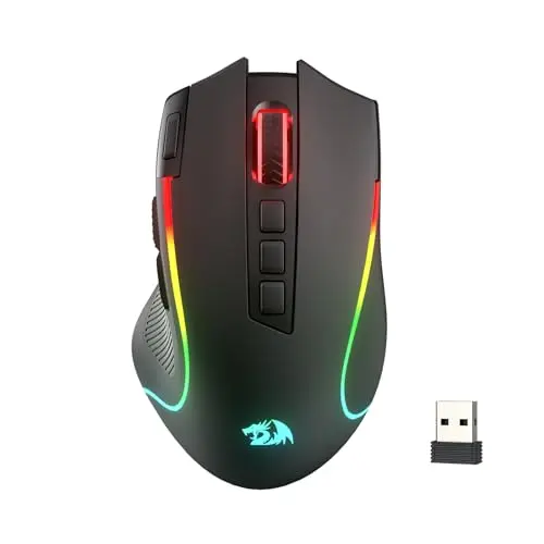 Redragon M612 PRO wireless gaming mouse with 7 RGB backlight modes and programmable buttons