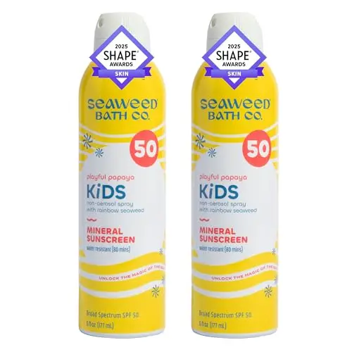 Seaweed Bath Co. Kid's Mineral SPF 50 Sunscreen Spray 2-pack
