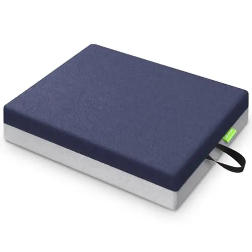 AUVON navy blue ventilation seat cushion with visible air holes and grooves