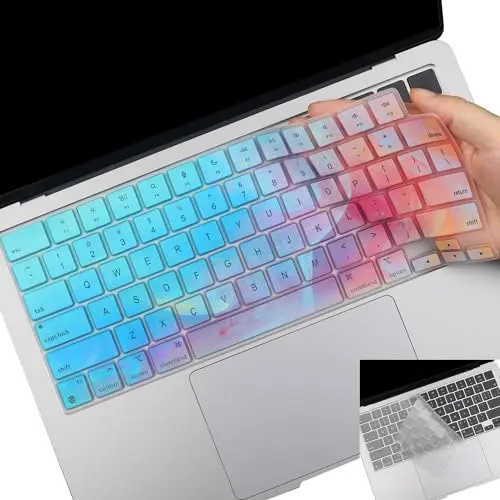 MUBUY-GOL 2-pack of colorful and clear keyboard covers