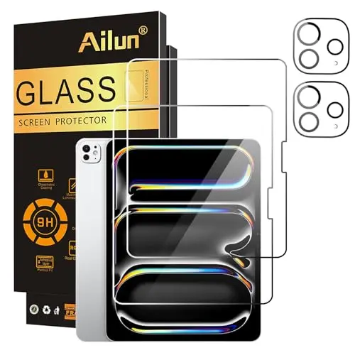 Ailun 4-pack including screen and camera lens protectors for iPad Pro 13 inch
