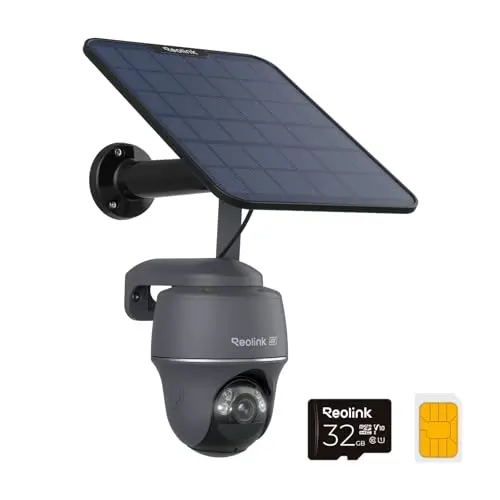 Reolink Go PT Ultra 4K pan-tilt-zoom cellular security camera with solar panel