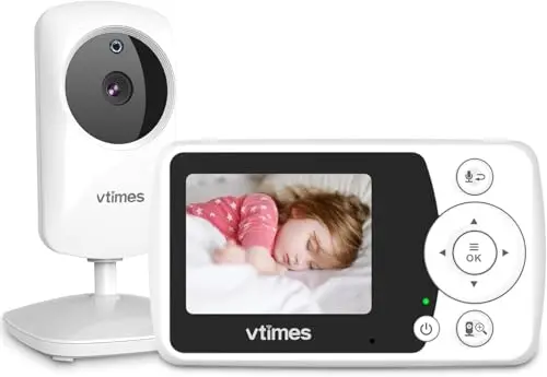 VTimes compact baby monitor with 2.4-inch screen and camera for baby or elderly