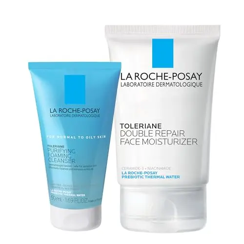 La Roche-Posay Toleraine Double Repair Moisturizer and Purifying Foaming Cleanser travel set