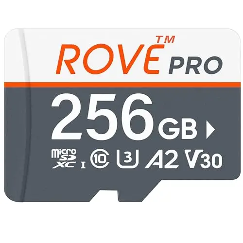 ROVE PRO 256GB microSDXC card with SD adapter