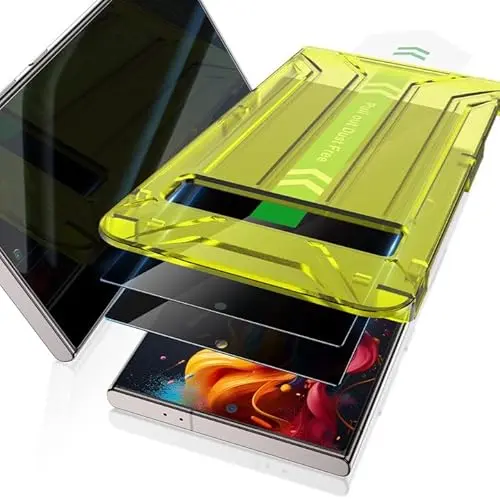 Fotbor privacy screen protector for S24 Ultra featuring a fast 3-second installation frame.