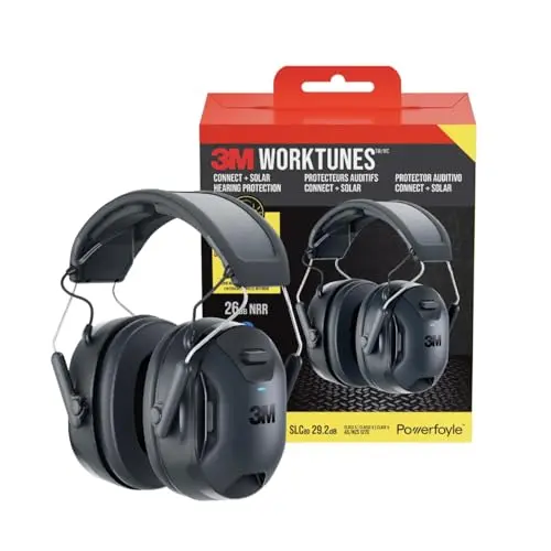 3M WorkTunes Connect + Solar wireless hearing protector with solar panel