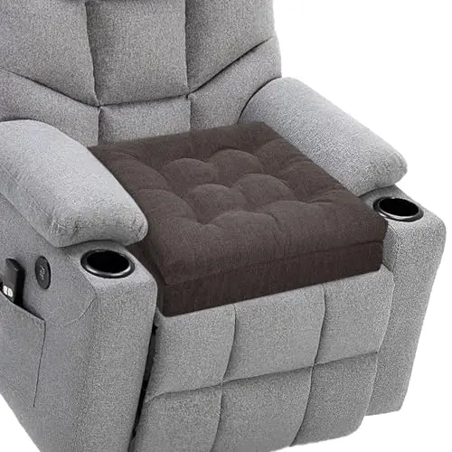 HAVARGO thick dual-layer recliner cushion with tufted design for elderly