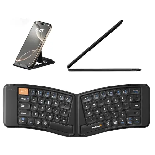 ProtoArc XK03 ergonomic split foldable bluetooth keyboard