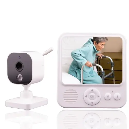 Smart Caregiver portable video monitor with belt clip for elderly care