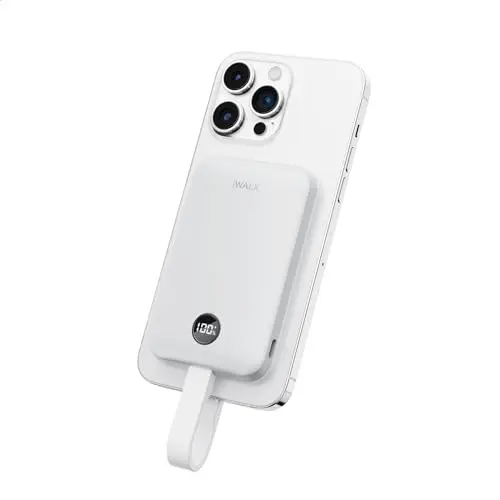 iWALK Qi2 Certified 10000mAh magnetic power bank with LED display