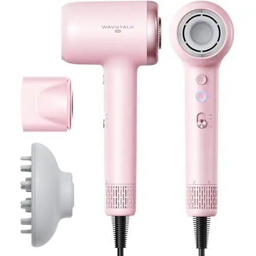 Wavytalk Turblow Pro pink high-speed blow dryer with magnetic diffuser