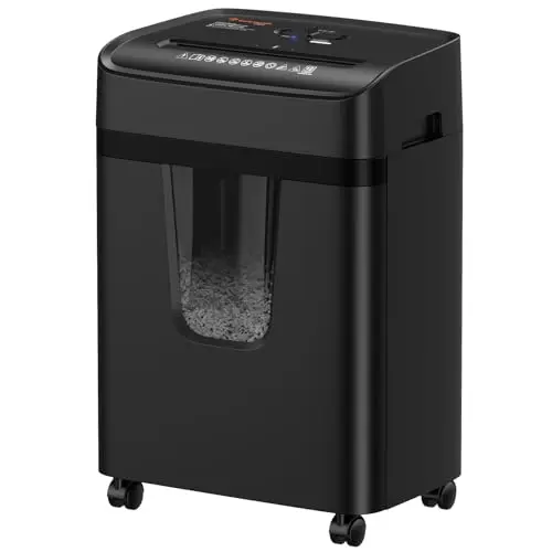 Bonsaii C282-A 12-sheet heavy-duty cross-cut paper shredder with pull-out bin