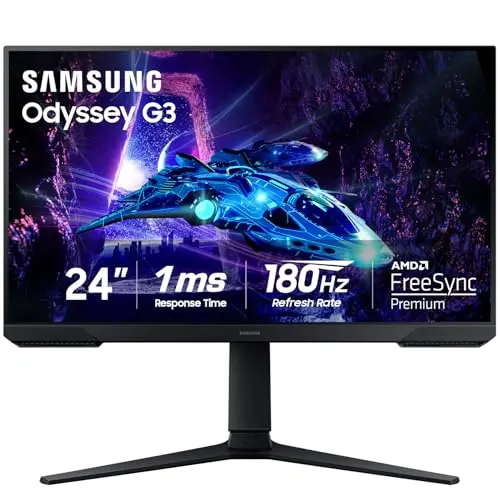 Samsung 24-inch Odyssey G3 gaming monitor with a borderless design