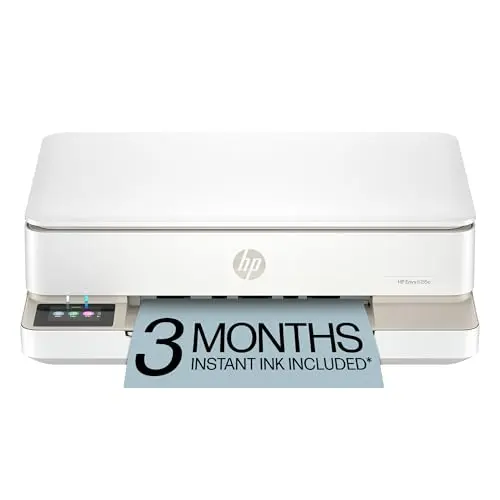 HP Envy 6155e white all-in-one printer with touchscreen
