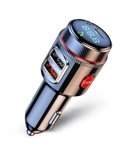 LIHAN Bluetooth FM transmitter with EQ button for bass boost