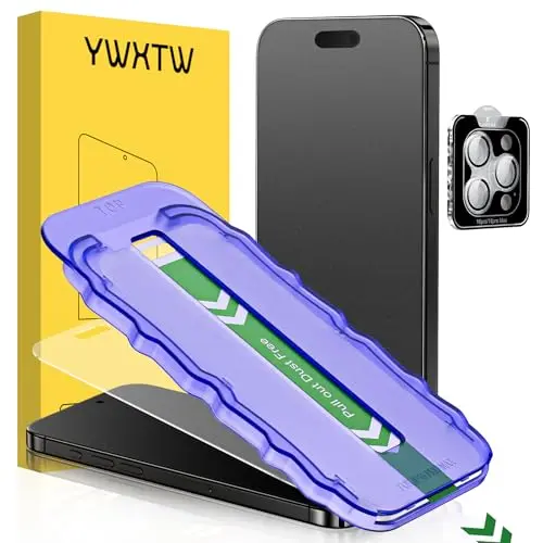 YWXTW Matte Screen Protector and Camera Lens Protector pack for iPhone 16 Pro Max