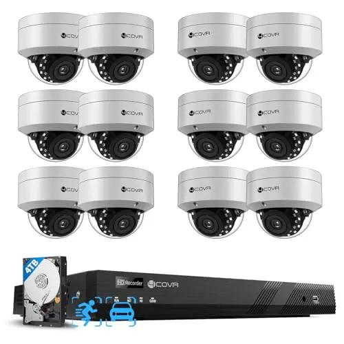 4COVR 12-camera vandal-proof PoE security system for commercial use