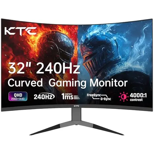KTC 32-inch 1440p curved gaming monitor with 240Hz