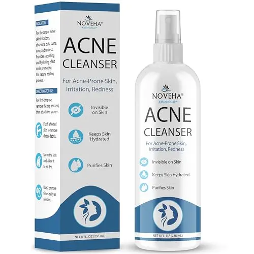 NOVEHA Hypochlorous Acid Facial Cleanser spray for active athletes