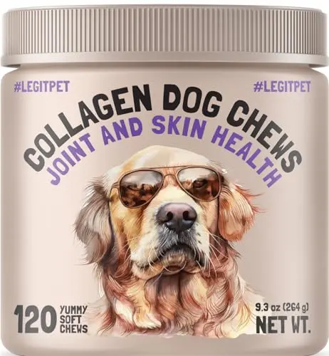 LEGITPET Collagen Dog Chews jar with soft chews