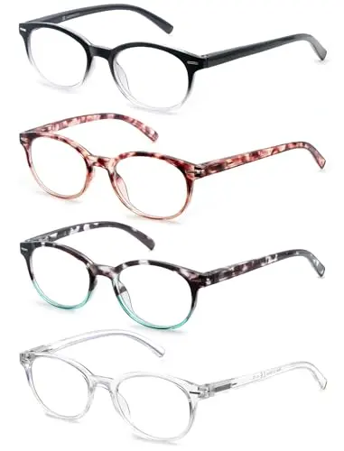 OLOMEE blue light blocking reading glasses for small faces in assorted colors