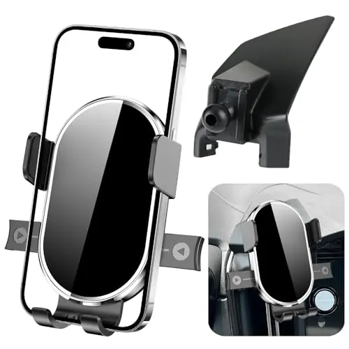 YEGZA car phone holder with mechanical lock and release, mounted in a Subaru Crosstrek