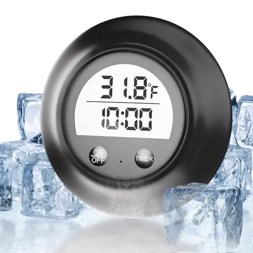Suoimk black silicone-covered floating thermometer for ice baths