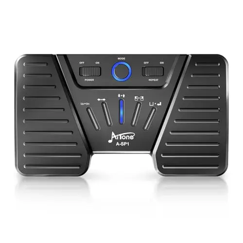AITONE Bluetooth page turner pedal with multiple mode indicators