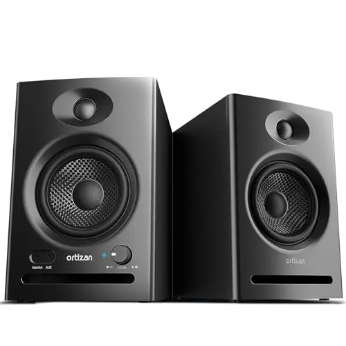 Ortizan C7 black Bluetooth studio monitor speakers