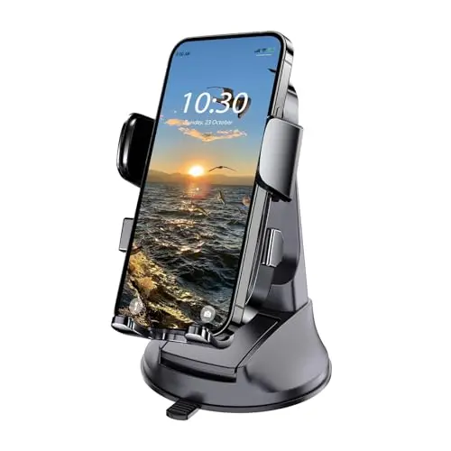 Nanrrony waterproof suction cup phone holder on boat windshield
