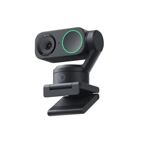 Insta360 Link 2 PTZ 4K webcam on a monitor