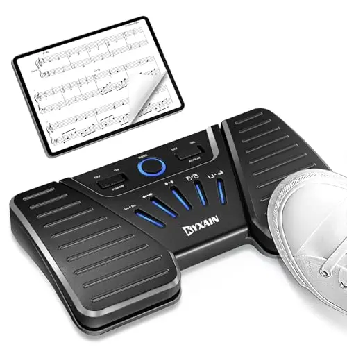 KYXAIN Bluetooth page turner pedal with LED indicators
