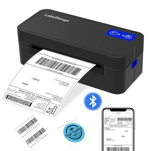 LabelRange RD560 black and blue Bluetooth thermal label printer