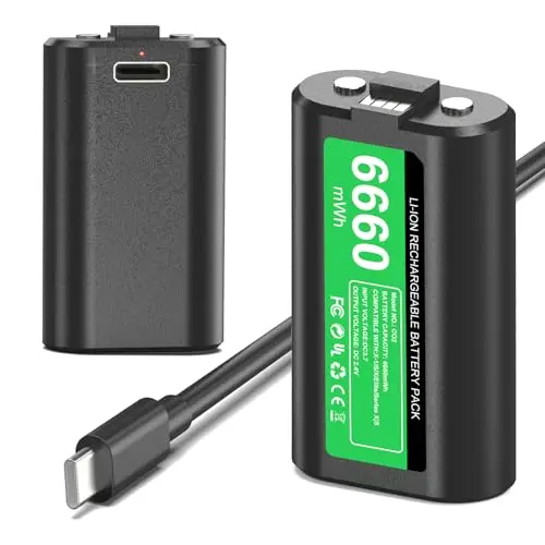 GKHERD rechargeable controller battery pack with Type-C cable for Xbox