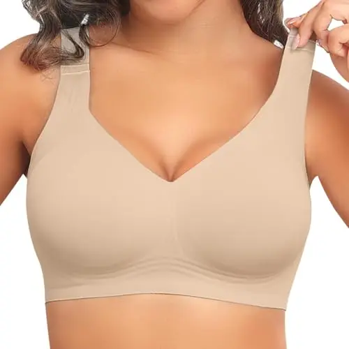 PoseFree Jelly Wireless Bra for women plus size and older women