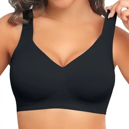 PoseFree wireless bra with innovative jelly strip support for lifting sagging breasts