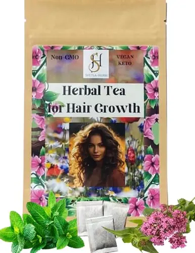 Advanced Herbal Hair Growth Tea bags with horsetail, rosemary, and nettle blend