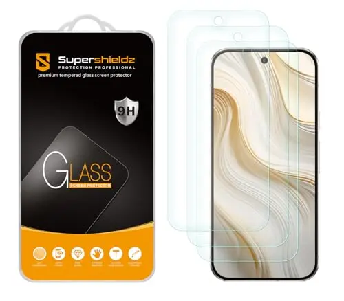 SUPERSHIELDZ three-pack tempered glass screen protector for Pixel 9a