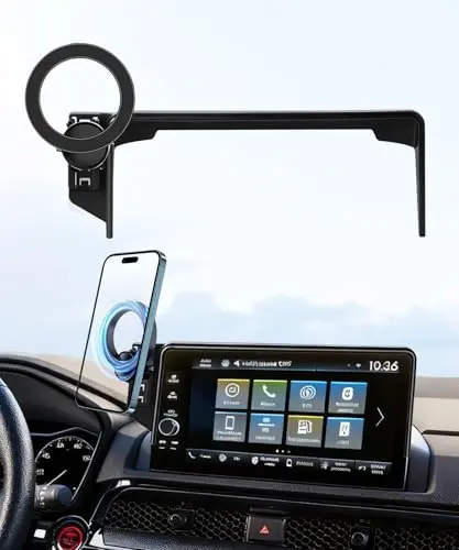 MASERWELLER black aluminum magnetic phone mount attached to Honda CRV infotainment screen