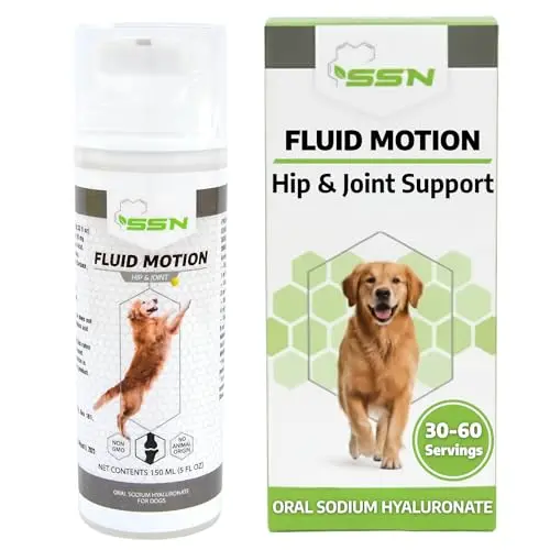 Fluid Motion apple-flavored liquid hyaluronic acid supplement for dogs